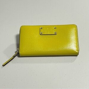 KATE SPADE Wellesley Limoncello leather Zip continental wallet